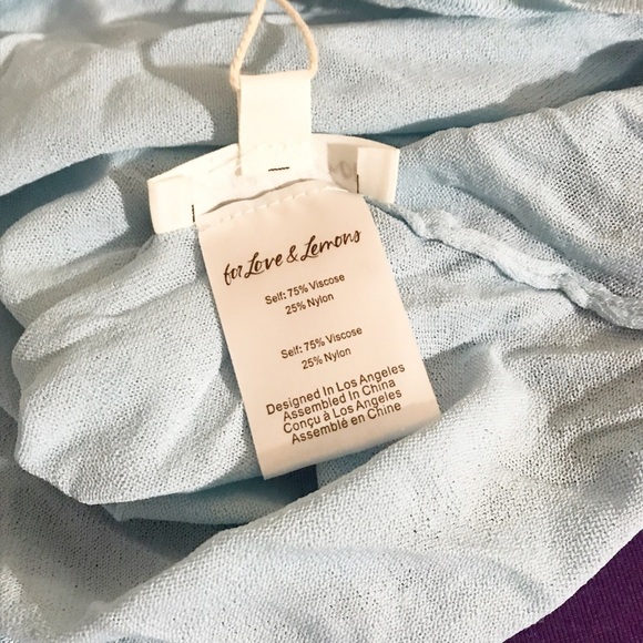 For Love and Lemons Sadie Turtleneck Baby Blue Size S nwt - Picture 6 of 9